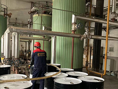 2025年1月15日湖南懷化碳素廠導熱油鍋爐系統清洗結束